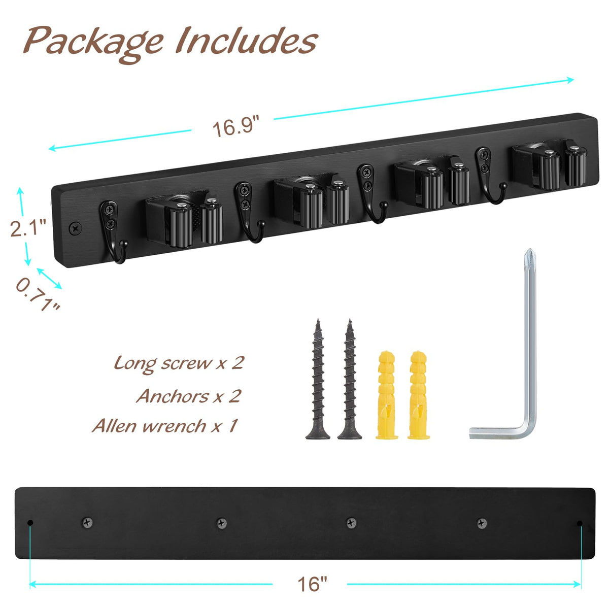 Outnili pantry and laundry room organization with wall-mounted holder
