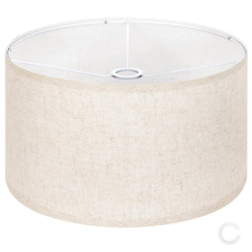 OUTON beige large drum lamp shade for floor lamps with even light diffusion.