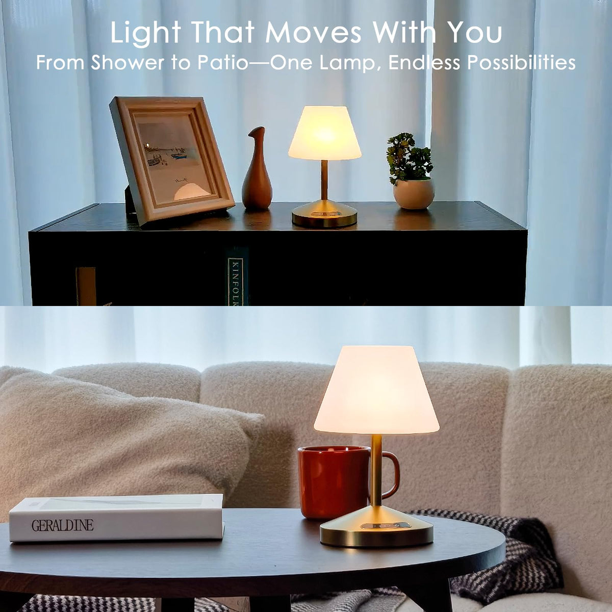 OUTON LED table lamp with 3 color temps for cozy or productive spaces