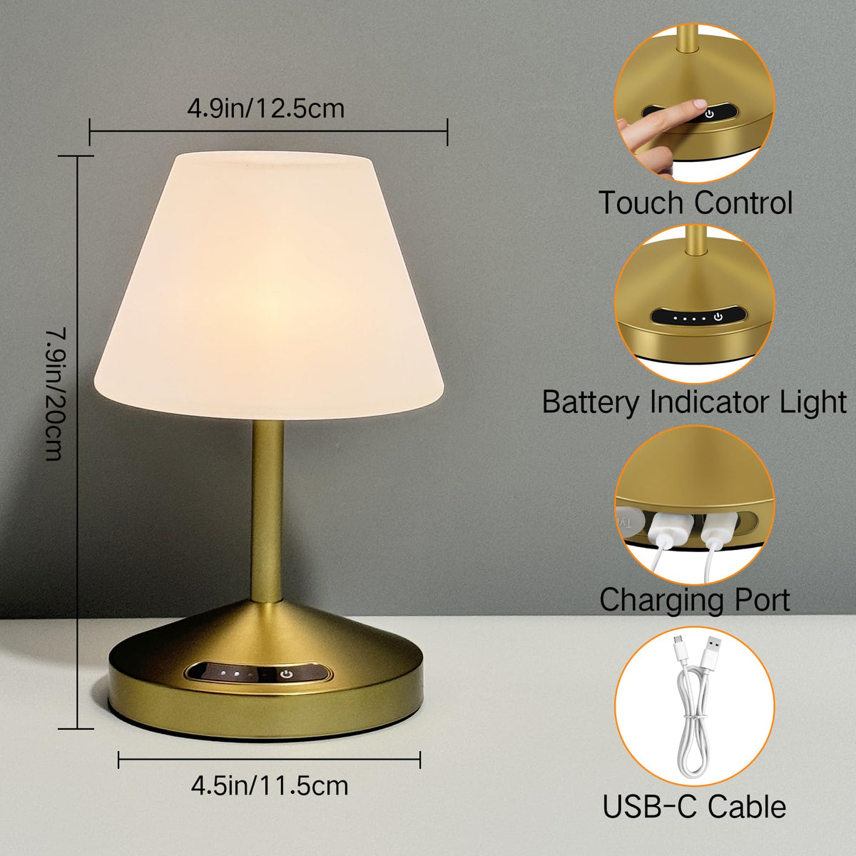 OUTON metal-finish lamp design adds modern style to any room