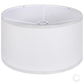 OUTON white drum shade with 16 top and bottom, soft, even light for living rooms