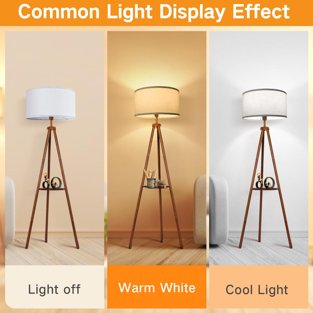 OUTON white drum shade designed for table lamps