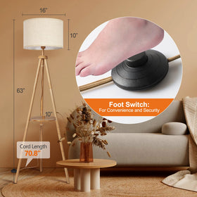 OUTON floor lamp remote control enables easy brightness adjustment.