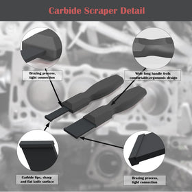 OUXIO Carbide Scraper handle provides a comfortable grip for extended automotive use