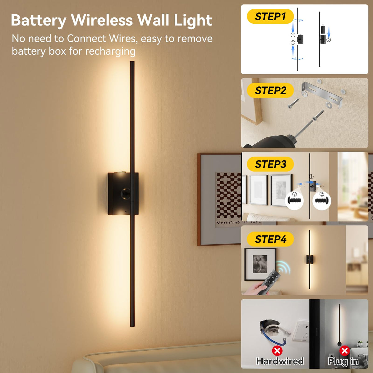Ouyulong wall sconce with 350 rotation for vanity or bedside lighting.