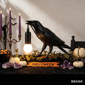 OVANUS intricate crow silhouette as standout Halloween decor