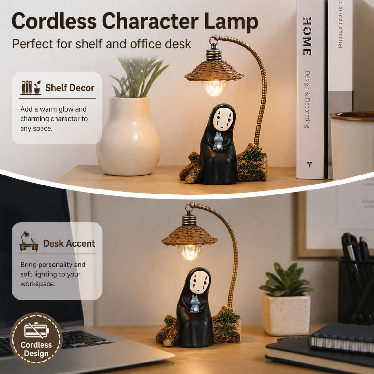 OVANUS No Face Lamp white light for warm ambience