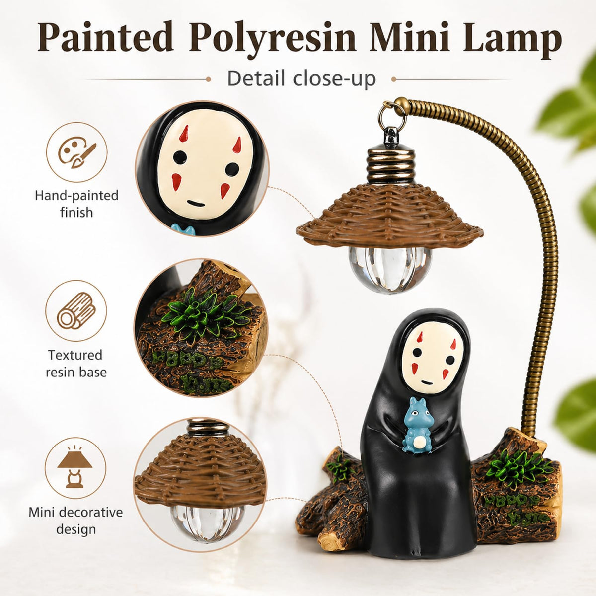 OVANUS No Face Night Light on shelf for cozy ambiance