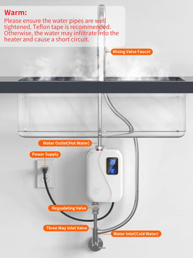 OVAS HOO compact vertical-mount heater fits under-sink easily for small spaces