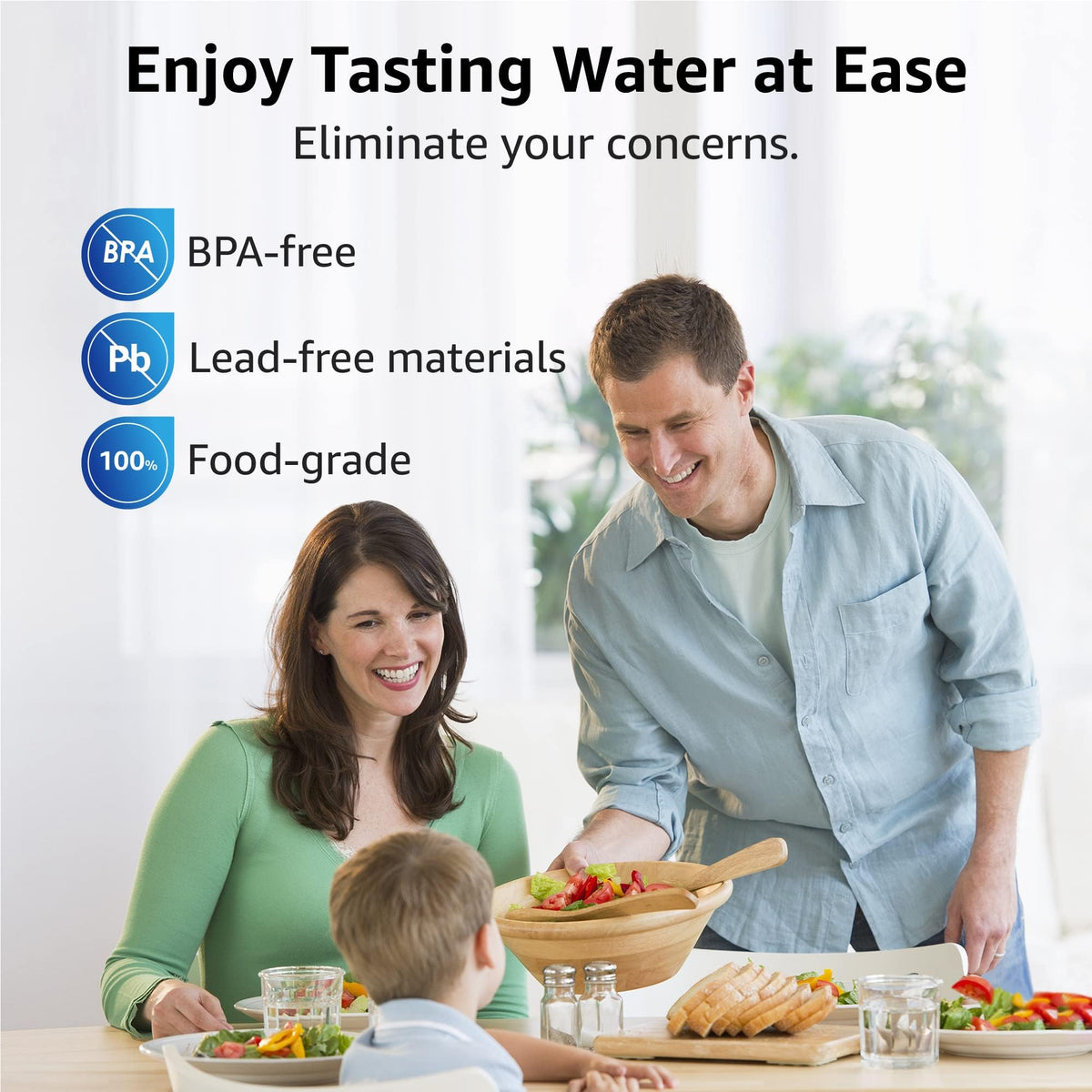 Overbest 7006 filter reduces taste and odor for refreshing water.