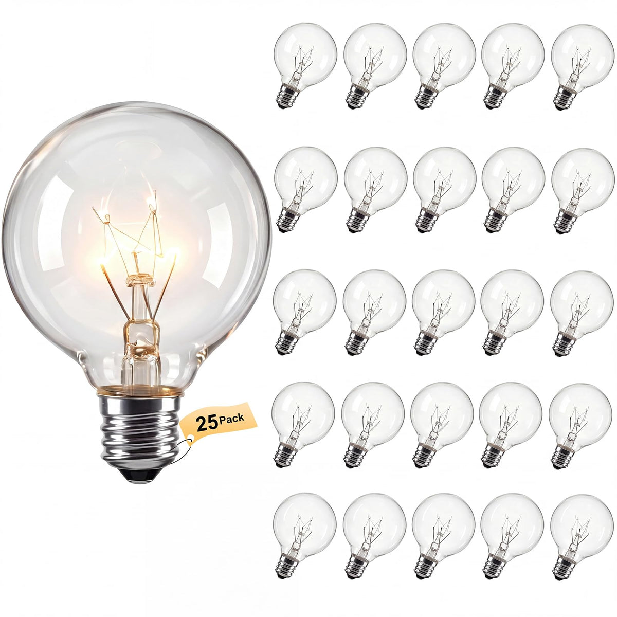 Oviejo G40 1.5-inch globe bulb with E12 base for easy patio fixture use