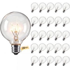 Oviejo G40 1.5-inch globe bulb with E12 base for easy patio fixture use
