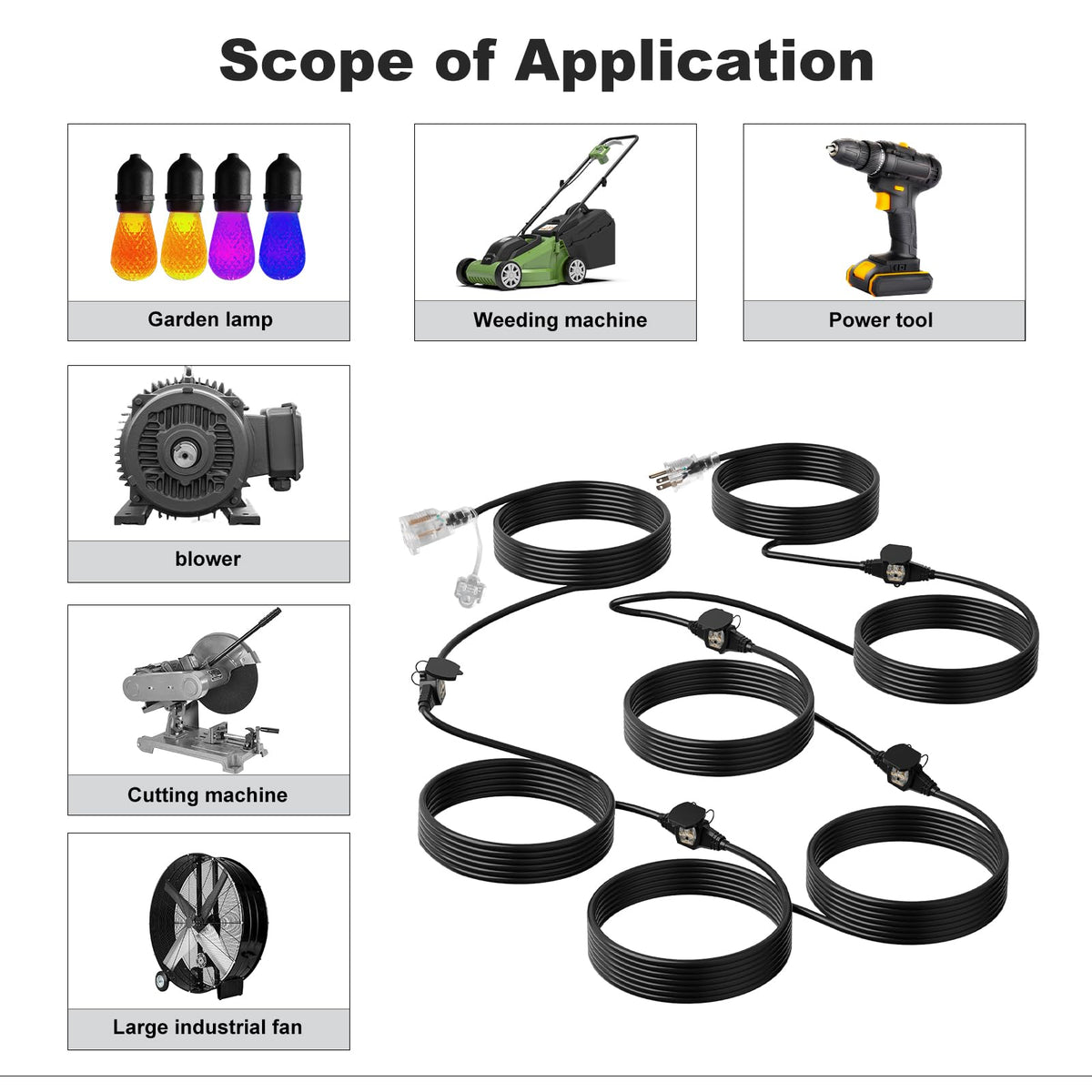 oviitech UL certified cord supports indoor or outdoor power delivery.