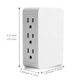 oviitech six-outlet wall tap adds convenience from one wall outlet