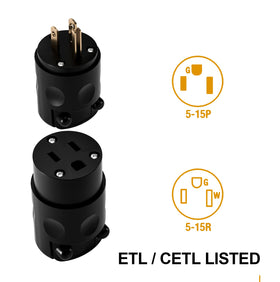 Oviitech straight blade grounding plug enables easy, secure connections.