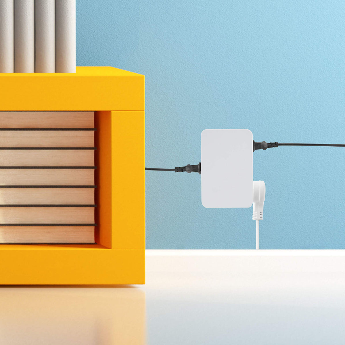 oviitech two-pack provides extra outlets for home office and kitchen