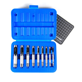 OWDEN hollow punch set with assorted sizes for precise leather holes