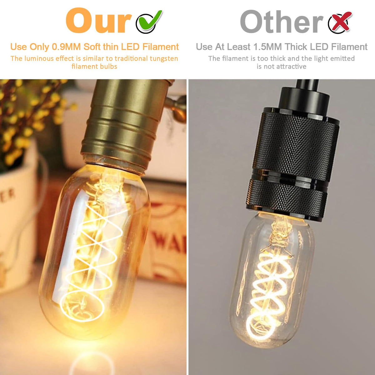 Owilukie E26 Edison bulb dimmable for flexible lighting.
