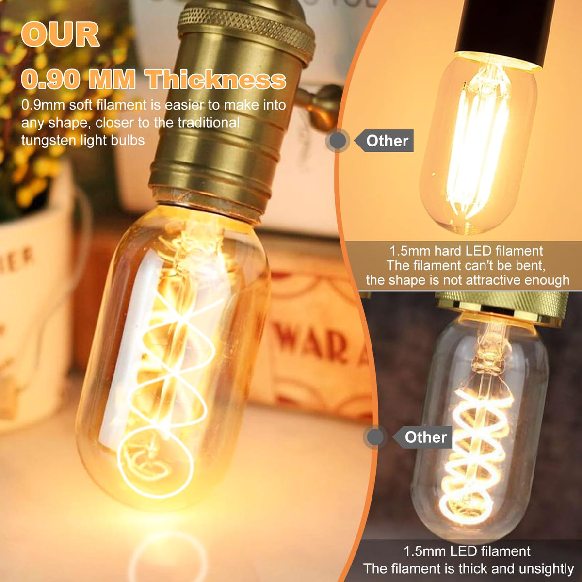 Owilukie warm 2200K amber glass cover enhances cozy spaces.