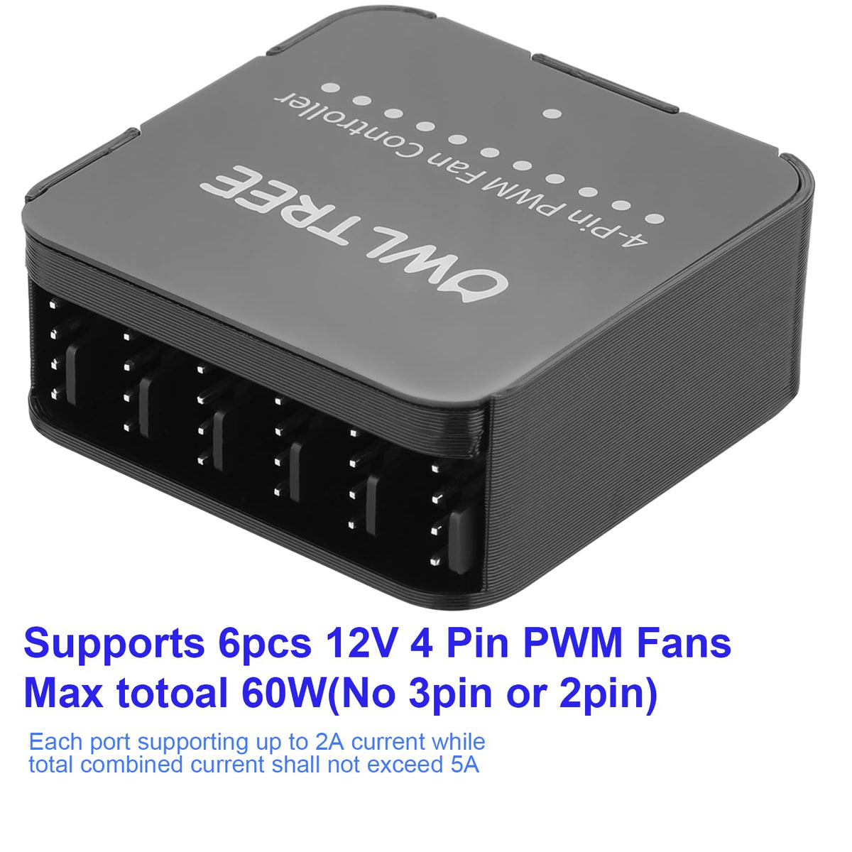 OwlTree DC 5521 input connector enables versatile 12V power sources.