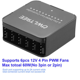 OwlTree DC 5521 input connector enables versatile 12V power sources.