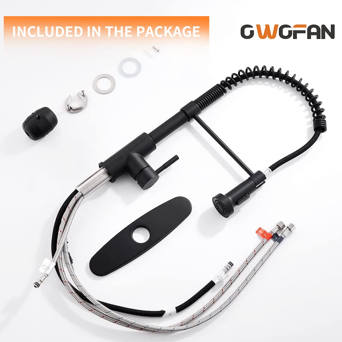 OWOFAN 9009R 360-degree swivel enables full sink reach