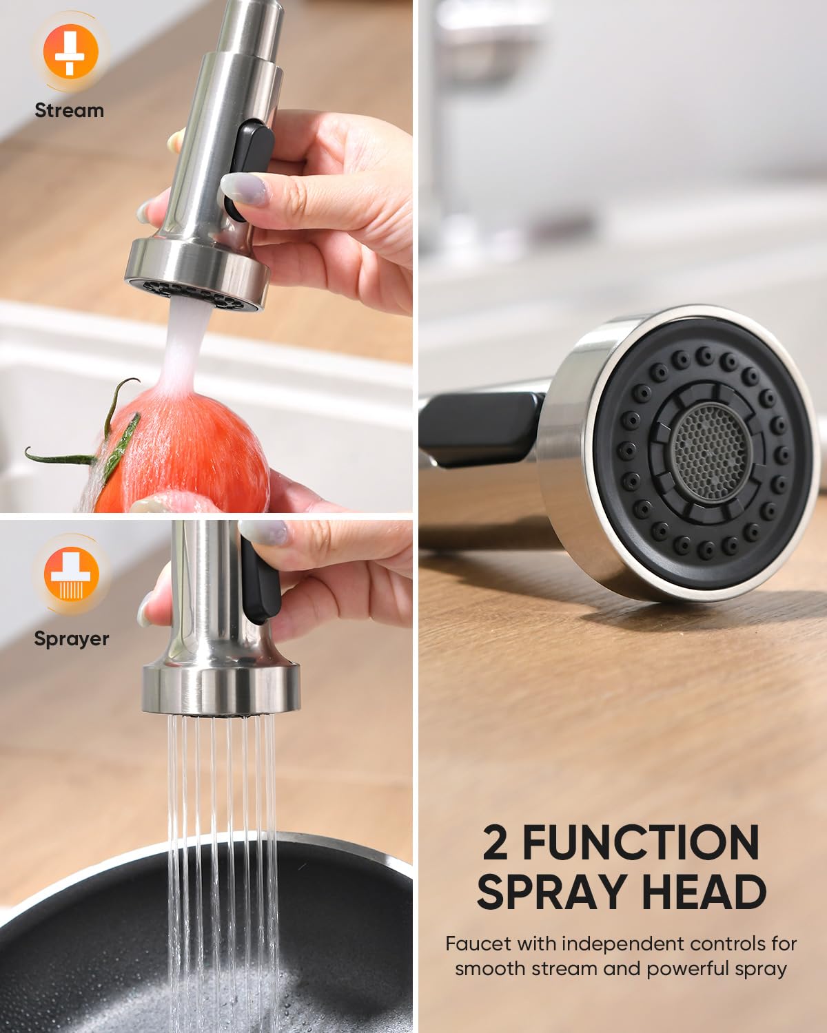 OWOFAN 9009SN fits 1-hole or 3-hole sinks for easy remodeling