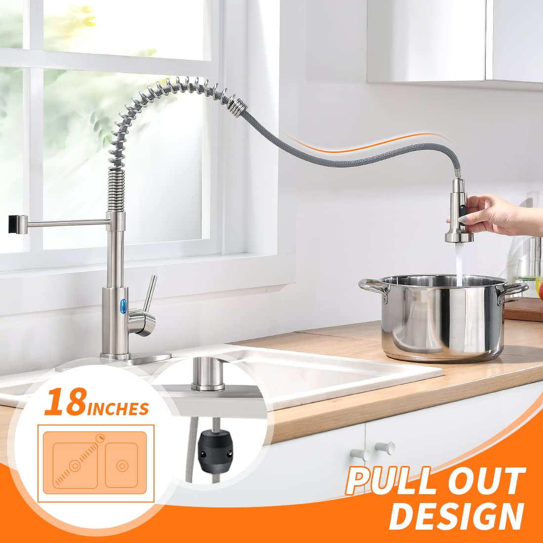 OWOFAN SUS304 stainless steel construction with lead-free brass core