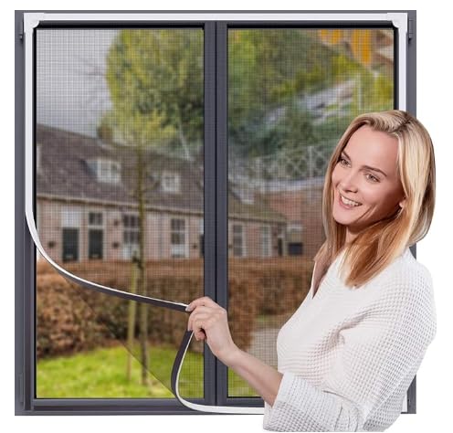 OWYR magnetic window screen provides secure closure for easy airflow and insect protection.