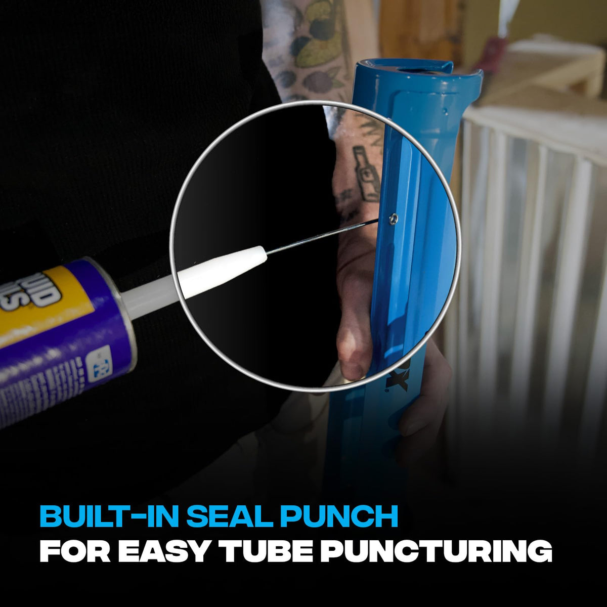 OX Pro heavy-duty sealing tool for sealants and adhesives.
