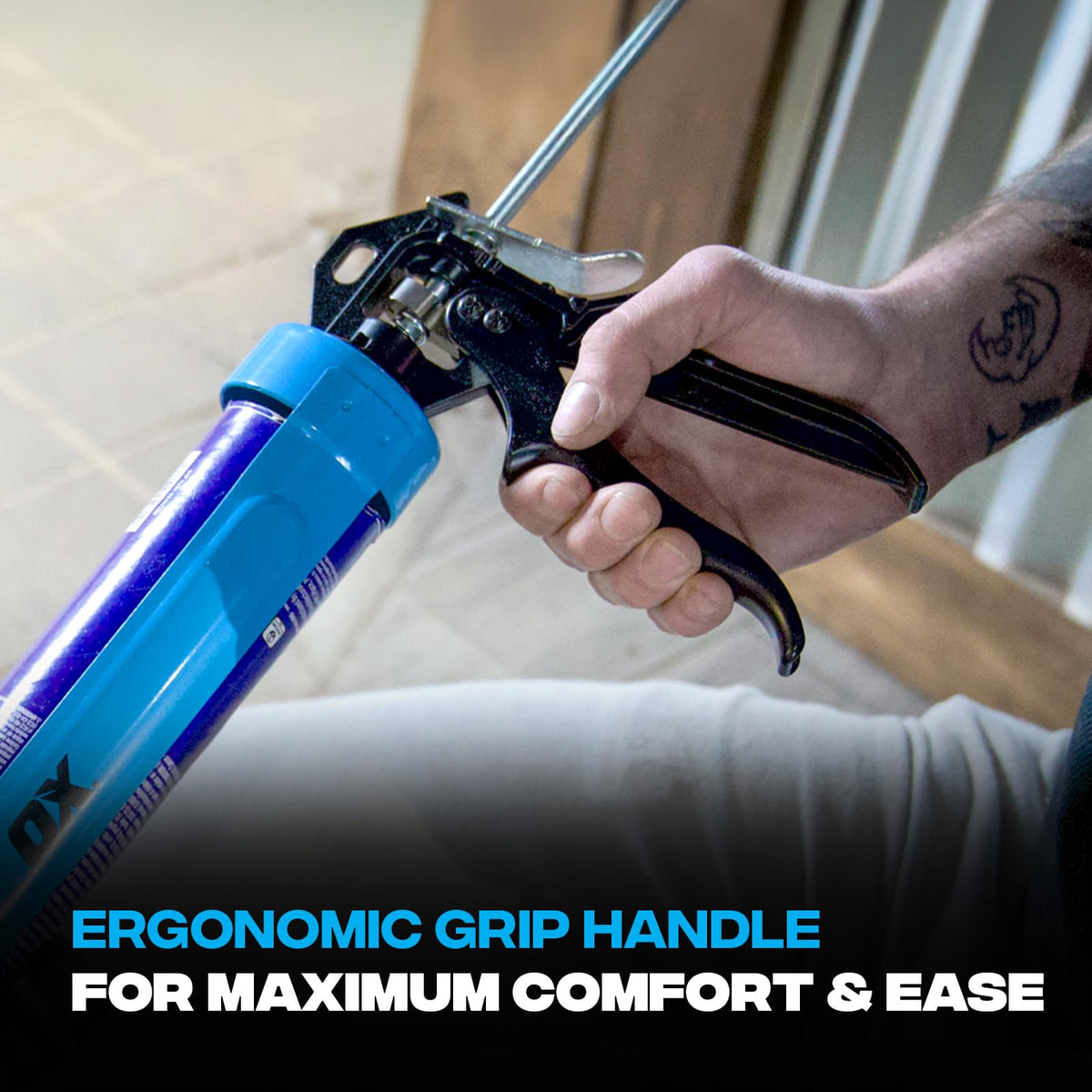 OX Pro large-capacity 29oz tube reduces reloads on big jobs.