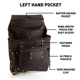 OX Pro leather loops keep pouches secure.