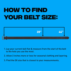OX Pro riveted-heavy-duty belt designed to withstand contractor toolkit loads