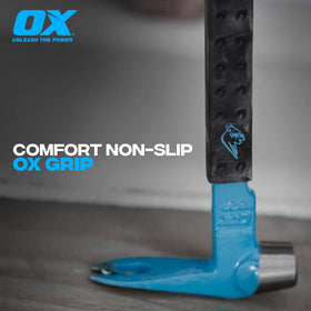 OX Tools polished beveled claws enable precise nail removal in tight spaces