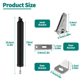 OXDFK push button latch set on storm door enables easy, lock-free use.