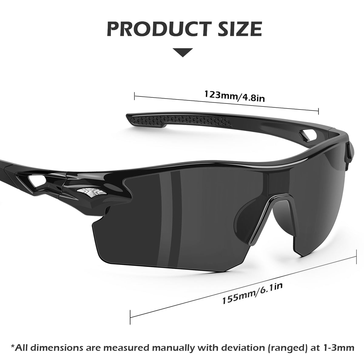 OXG wraparound design protects eyes from side debris during outdoor work.