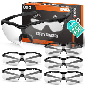 OXG anti-fog safety glasses with clear lens for versatile eye protection.