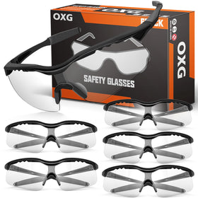 OXG 6-pack safety glasses pack offers versatile eye protection for all-day tasks.
