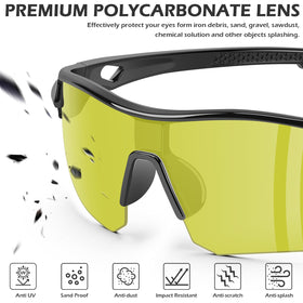 OXG non-slip rubber grips prevent glasses from slipping during work.