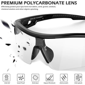 OXG polycarbonate lenses offer lightweight, durable eye protection.
