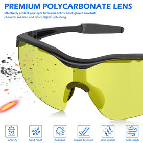 OXG polycarbonate lenses provide scratch resistance for clear visibility in tough environments.