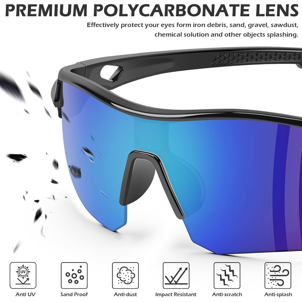 OXG safety glasses featuring non-slip grips to stay secure during work.