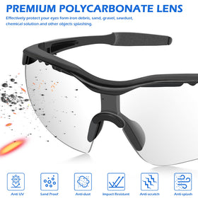 OXG safety glasses with polycarbonate lenses deliver impact resistance and clear visibility.