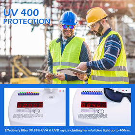 OXG safety glasses providing side protection during tasks