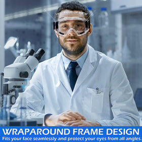 OXG safety goggles suited for labs, woodworking, painting and landscaping.