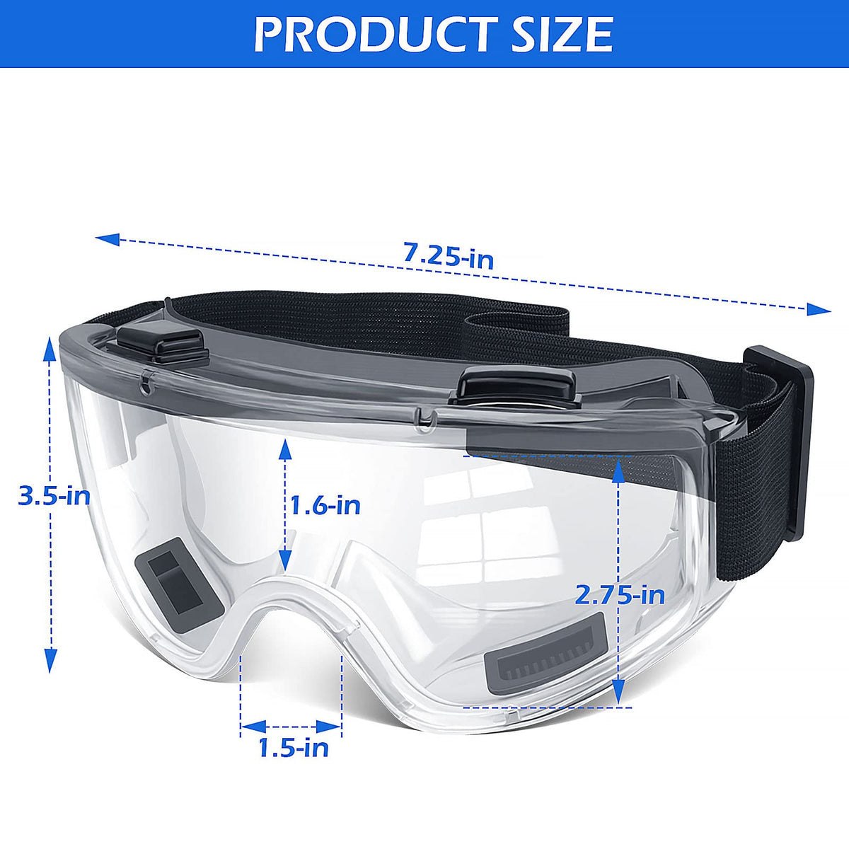 OXG safety goggles with wraparound frame for comprehensive eye protection.