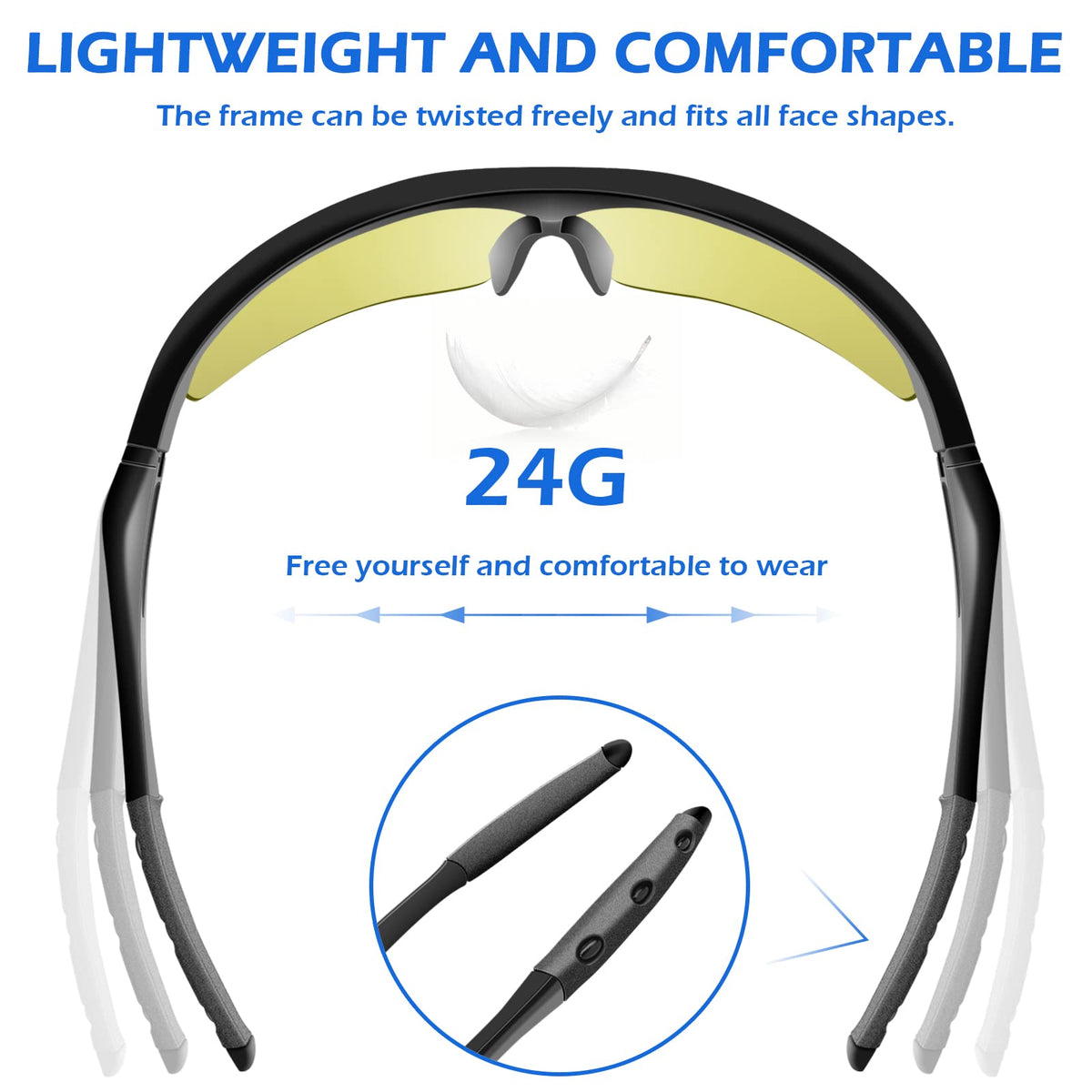 OXG UV and blue-light protection coating shields eyes during sun exposure and screen use.