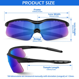 OXG wraparound lenses design provides full coverage while staying lightweight.