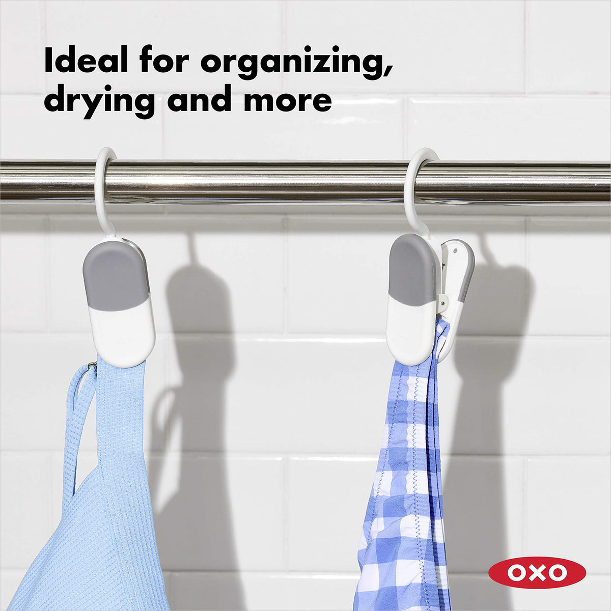 OXO Good Grips ClipHanger drying wet items after washing