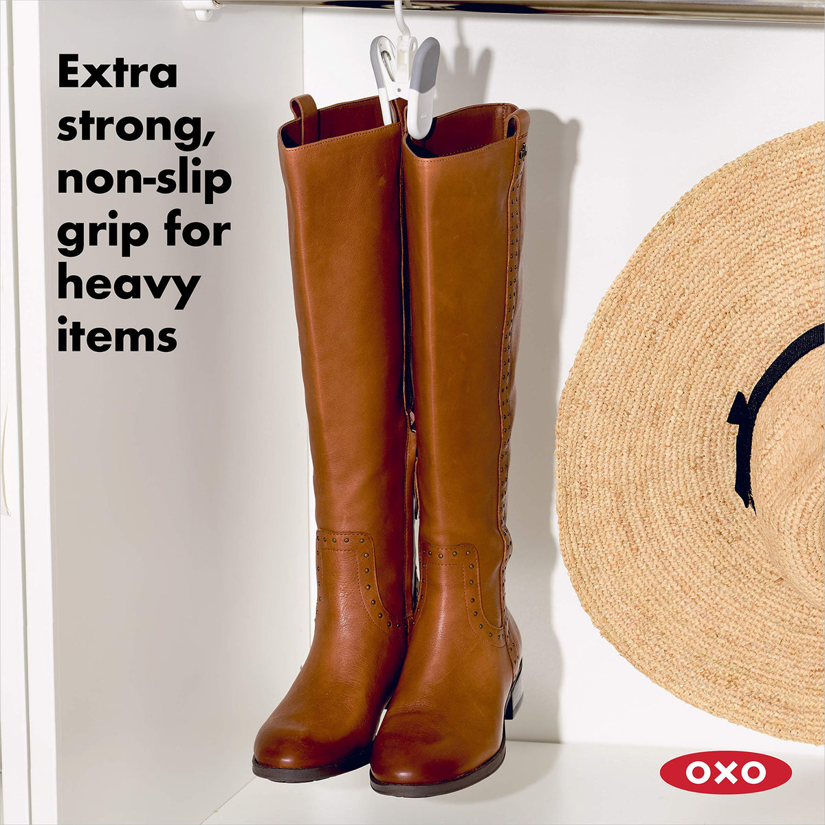 OXO Good Grips ClipHanger folding hook stores compactly when not in use